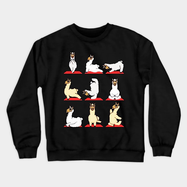 Yoga Llama Crewneck Sweatshirt by harryq3385